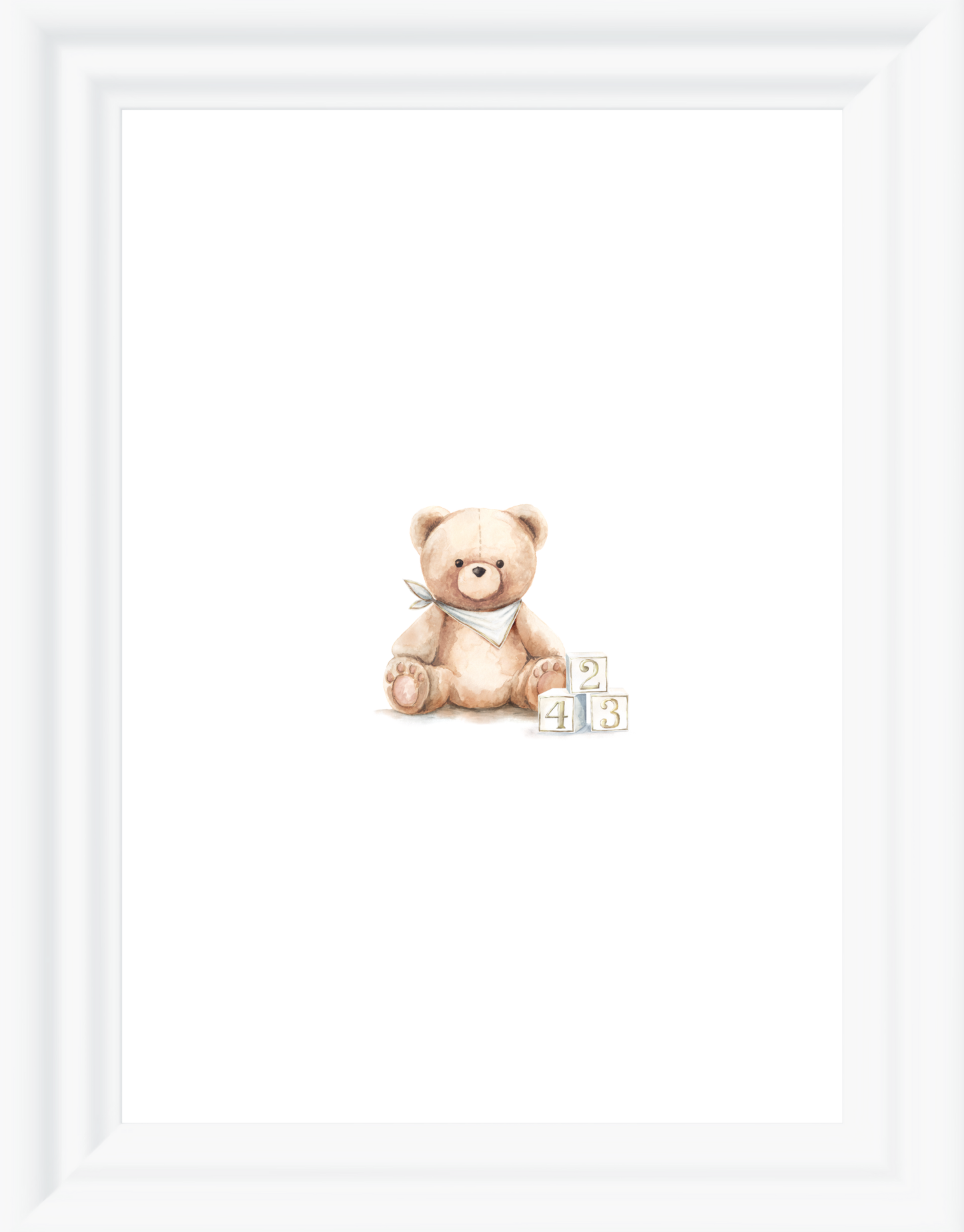 Teddy Bear Frost Nursery Wall Art Print Set (3 Unframed 8x10 Watercolors)