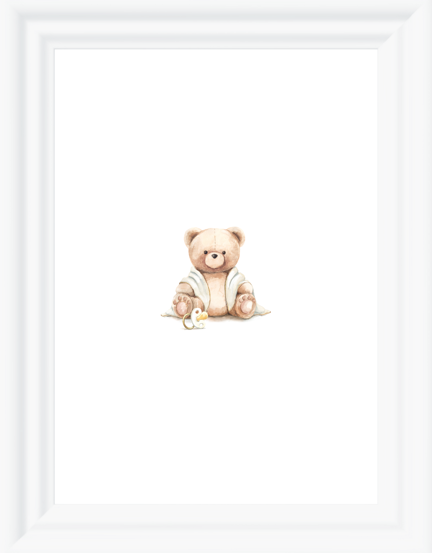 Teddy Bear Frost Nursery Wall Art Print Set (3 Unframed 8x10 Watercolors)