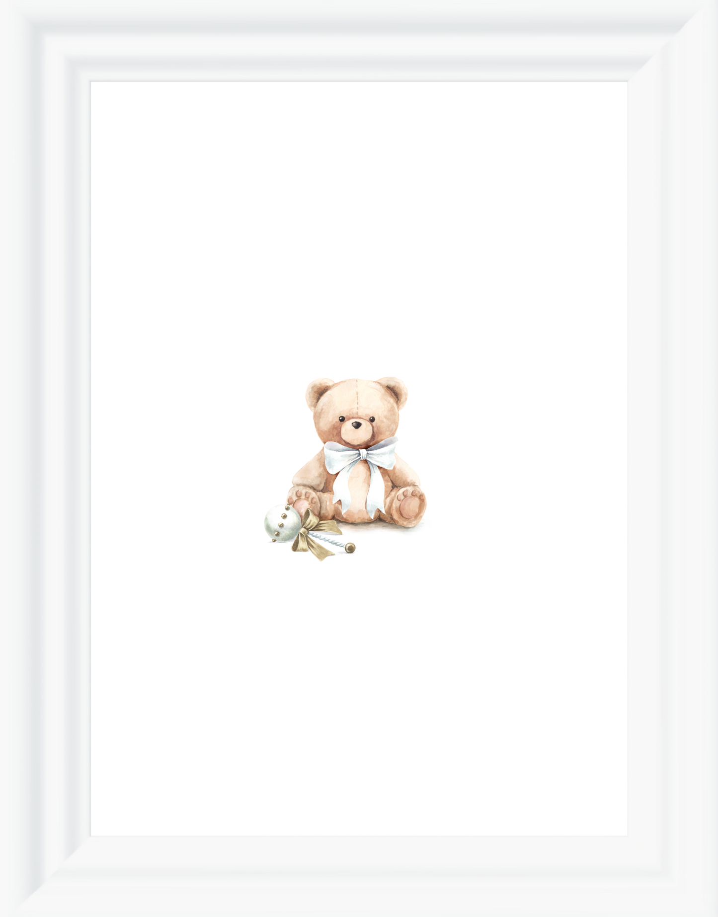 Teddy Bear Frost Nursery Wall Art Print Set (3 Unframed 8x10 Watercolors)