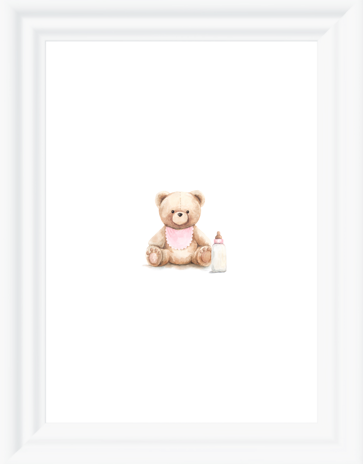 Teddy Bear Blush Nursery Wall Art Print Set (3 Unframed 8x10 Watercolors)