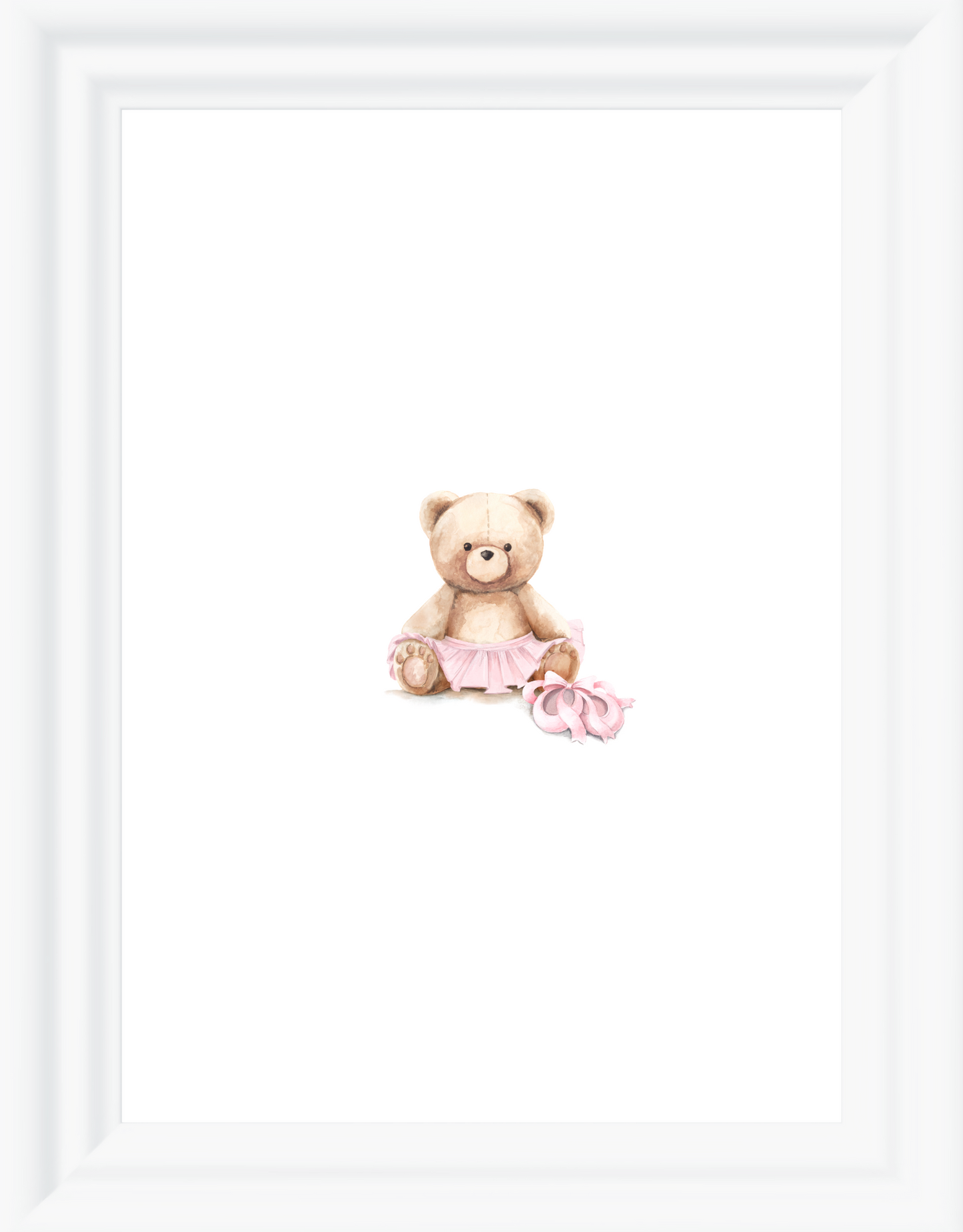 Teddy Bear Blush Nursery Wall Art Print Set (3 Unframed 8x10 Watercolors)