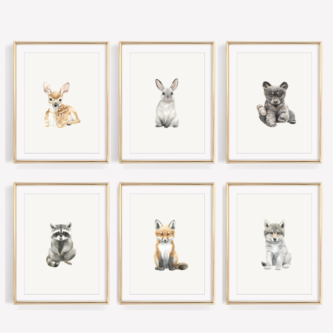 Woodland Animals Luxury Nursery Wall Art