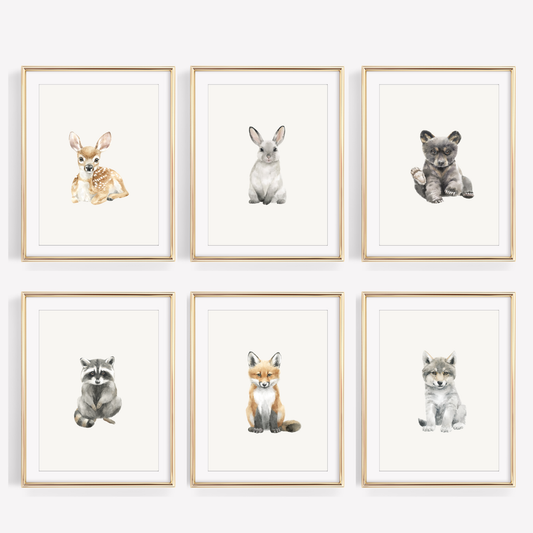 Woodland Animals Luxury Nursery Wall Art