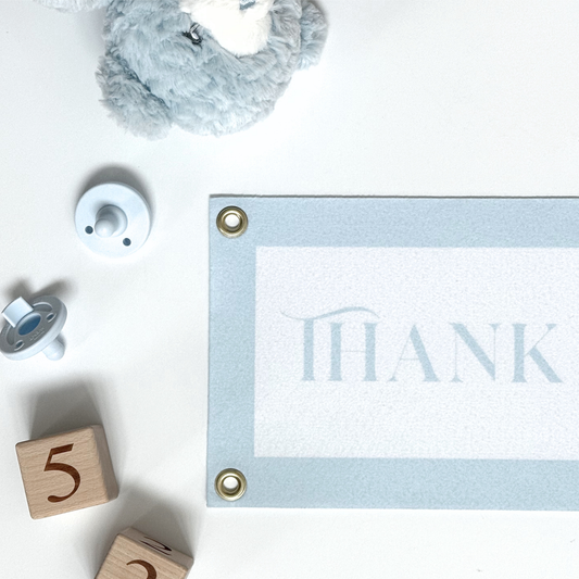 Soft Felt Baby Blue Nursery Banner