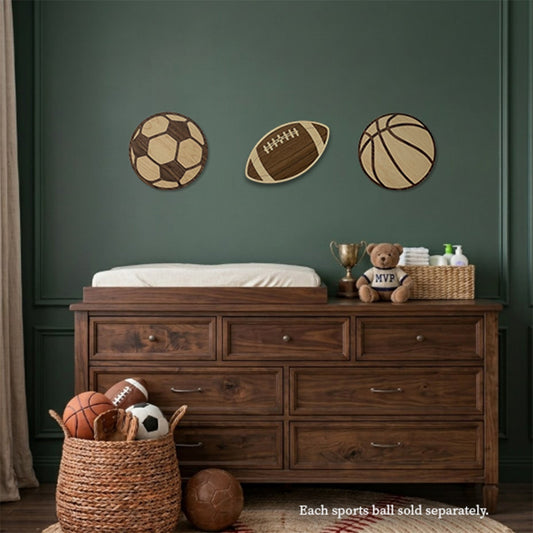 Sports themed nursery changing table