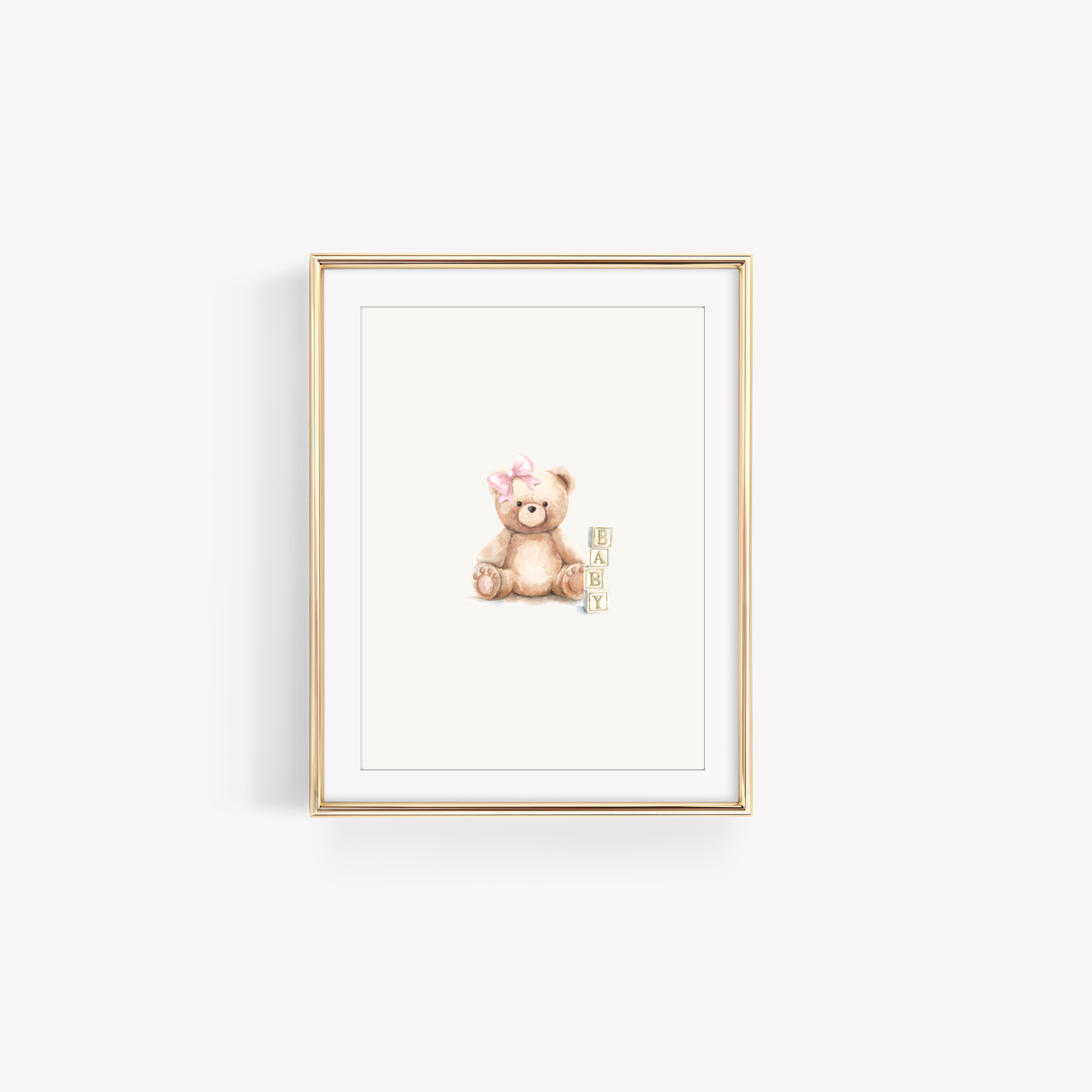 Single Nursery Wall Art Watercolor Print (Unframed 8x10)