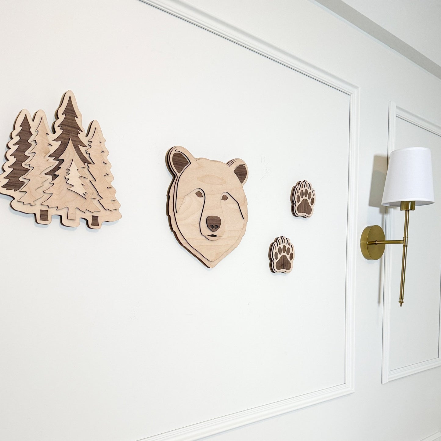 Bear Paw Nursery Wall Decor Set