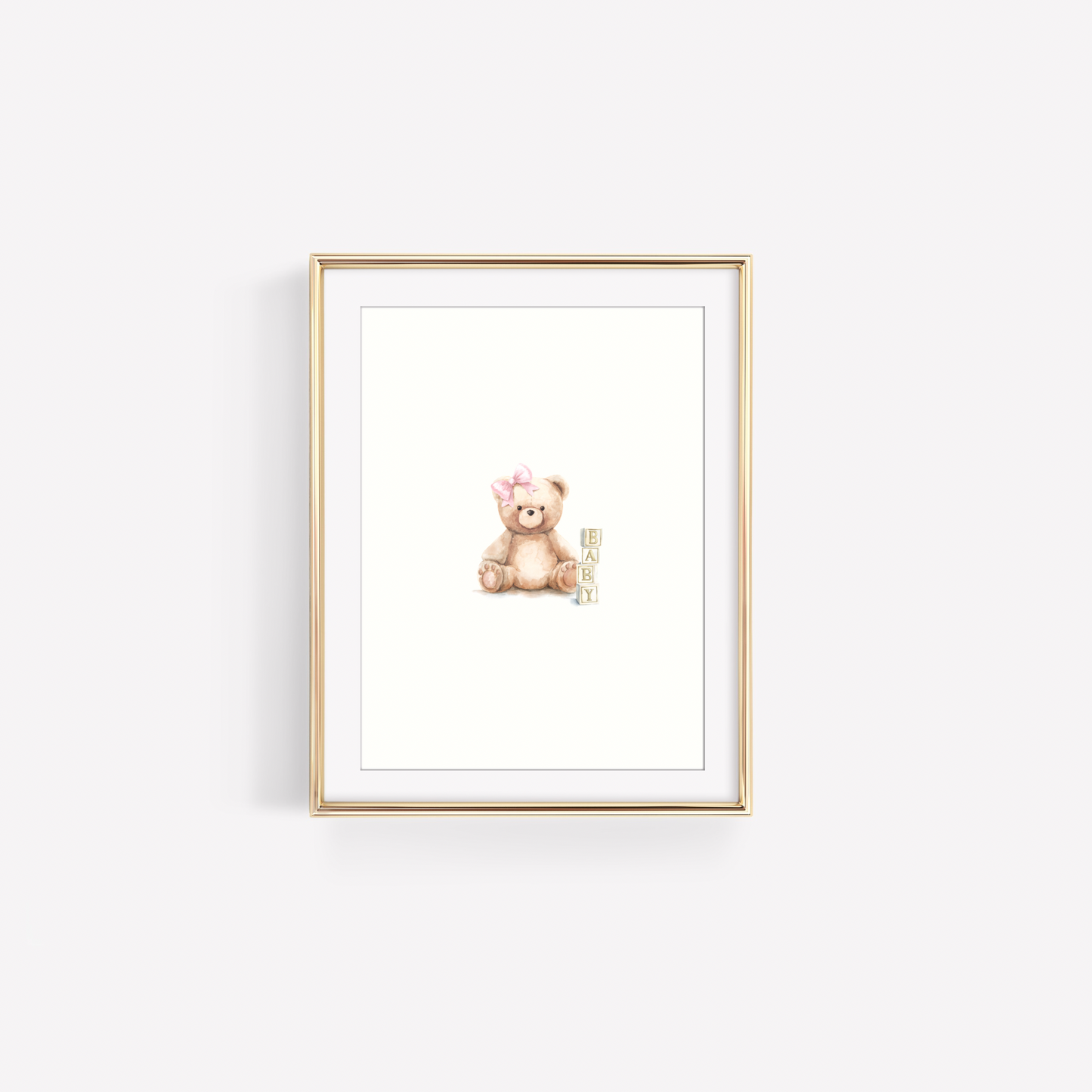 Single Nursery Wall Art Watercolor Print (Unframed 8x10)