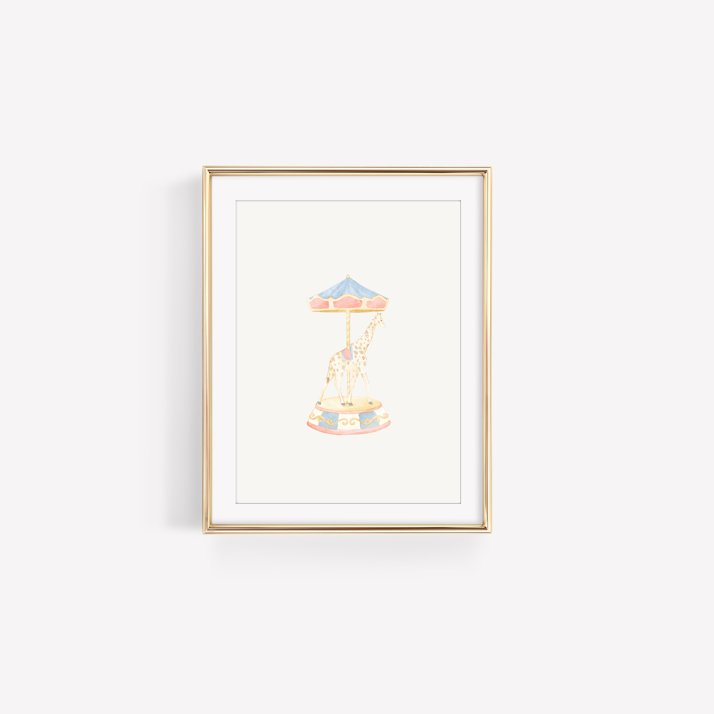 Single Nursery Wall Art Watercolor Print (Unframed 8x10)