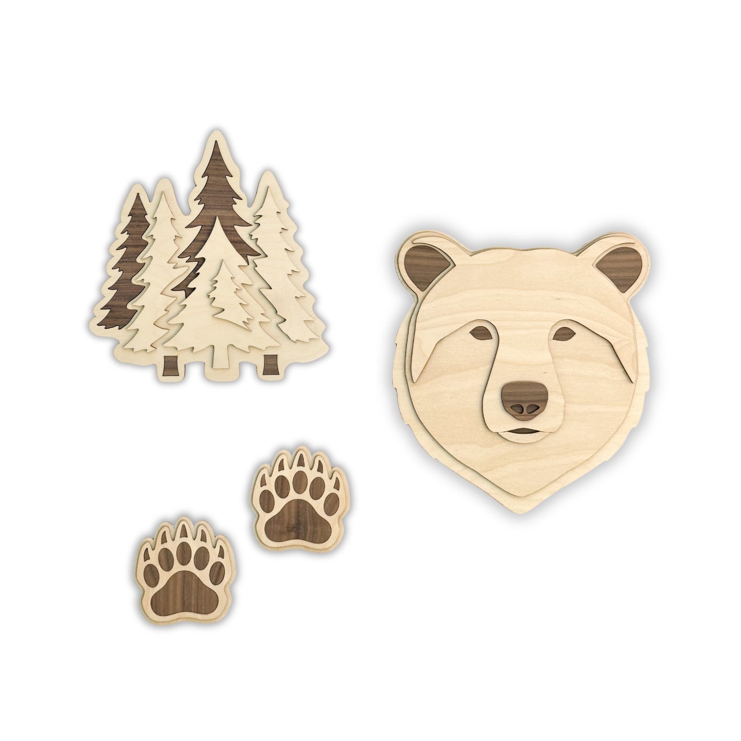 Woodland Bear Nursery Wall Decor Set