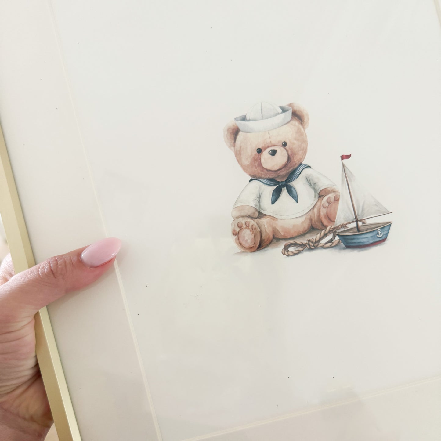 Láminas de arte de pared para guardería de osos de peluche tradicionales – Juego de 3 | Acuarelas de 8x10 sin marco