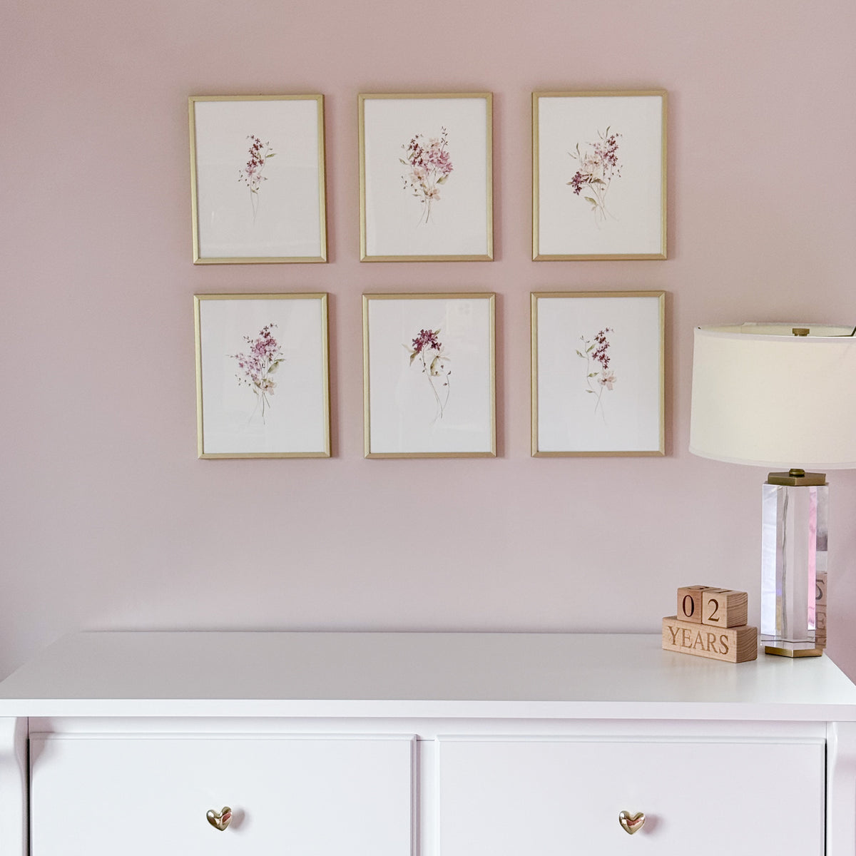 Wildflower & Monarch Butterfly Nursery Wall Art Prints | Set of 9 | Complete Collection