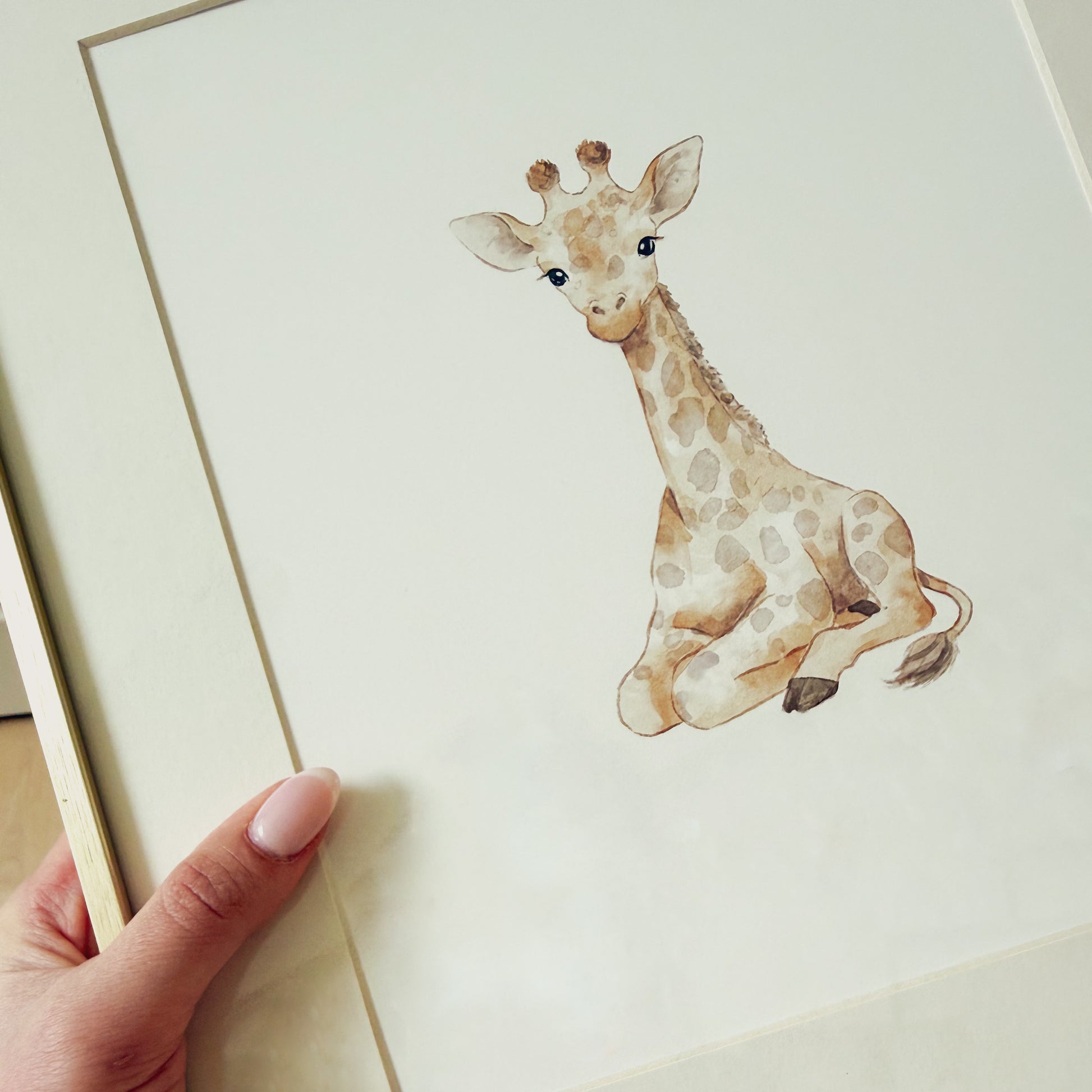 Illustration of a giraffe on a white background