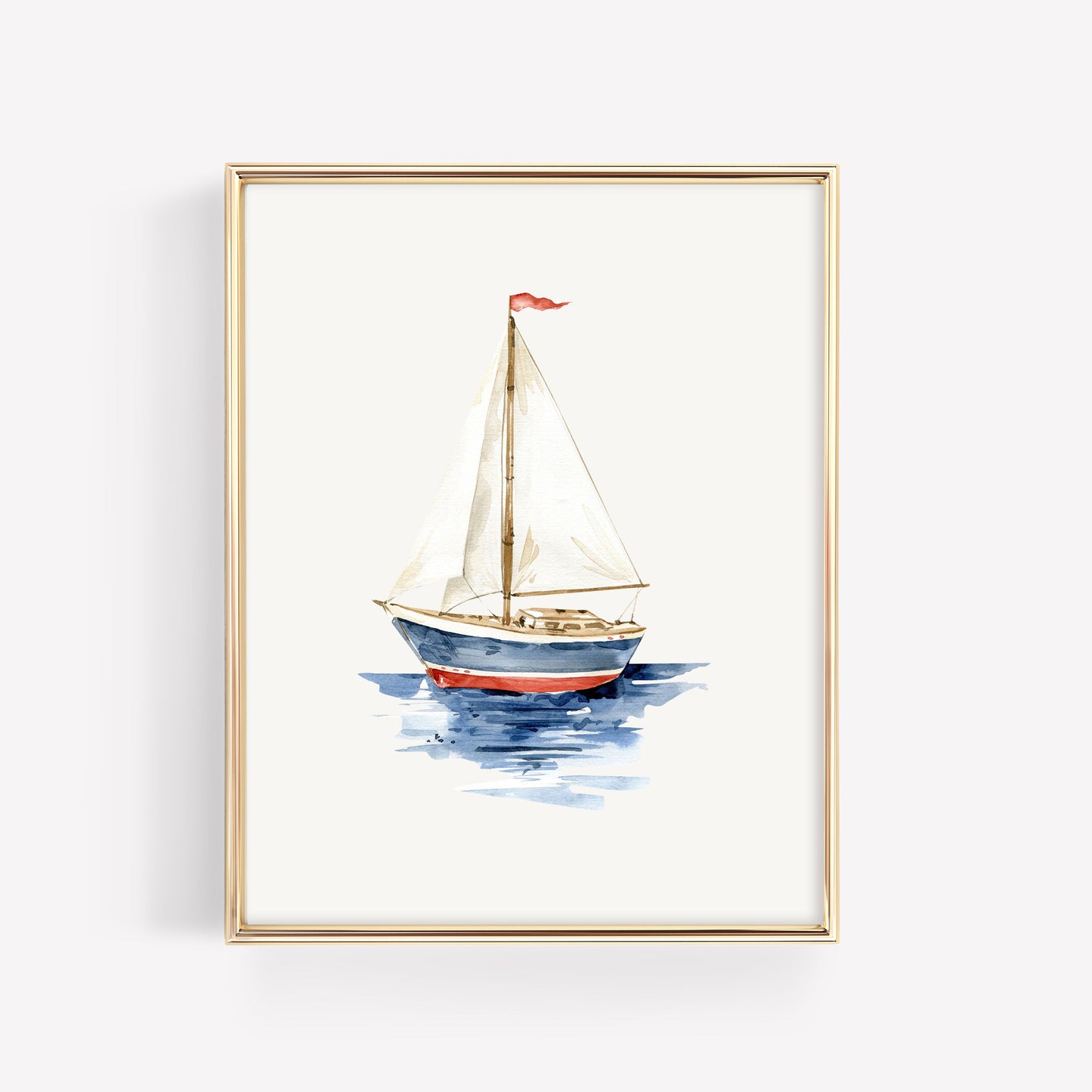 Nautical Nursery Wall Art Prints (Set of 6) | Watercolor Coastal Collection